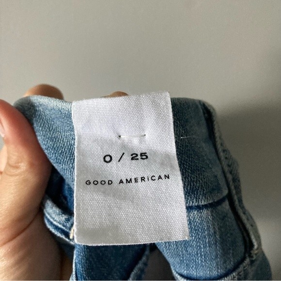 NWOT Good American Good Legs High Waist Ripped Crop Skinny Jeans Size 0/25 - Picture 9 of 9